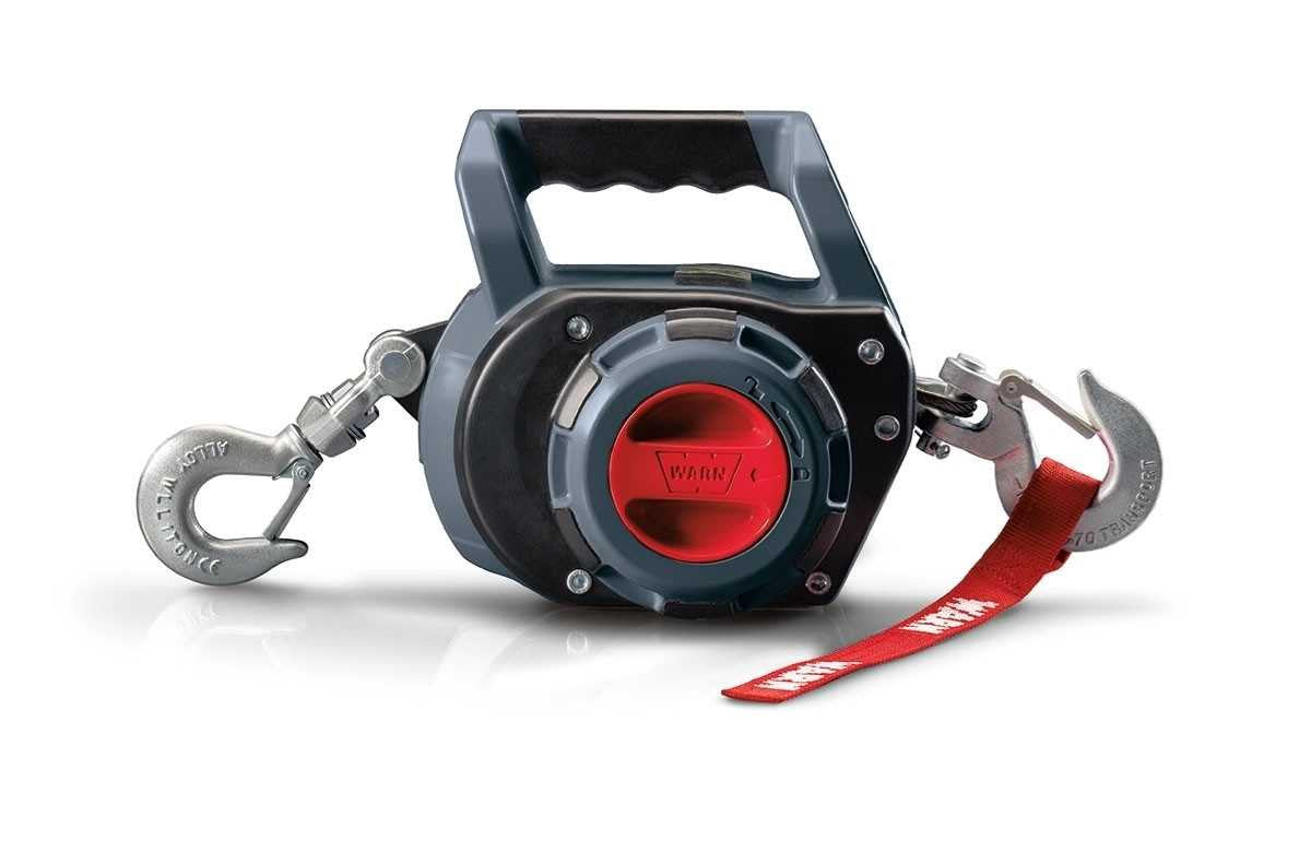 WARN 750lbs Handheld Portable Drill Powered Winch | 101575 | 40' (12. 2 m) Synthetic Rope