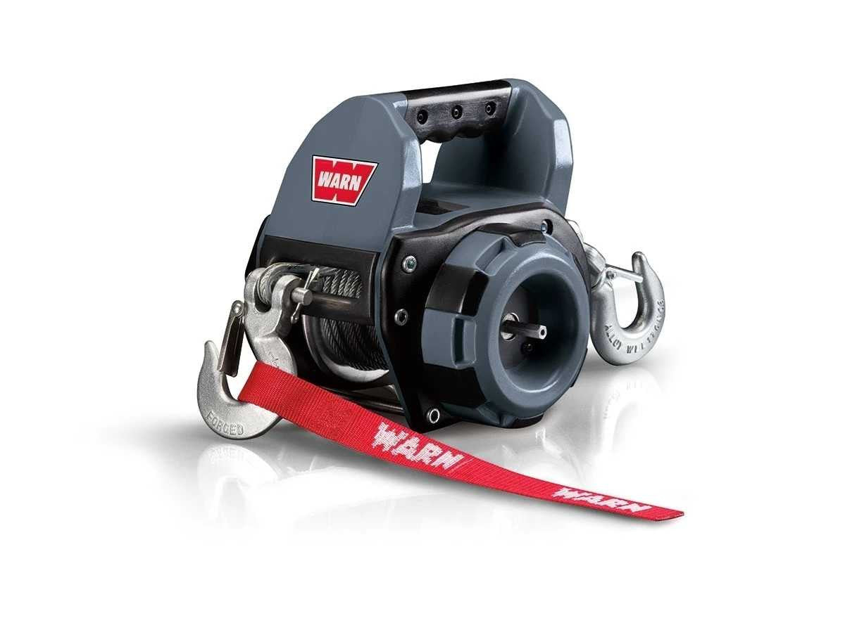 WARN 750lbs Handheld Portable Drill Powered Winch | 101575 | 40' (12. 2 m) Synthetic Rope