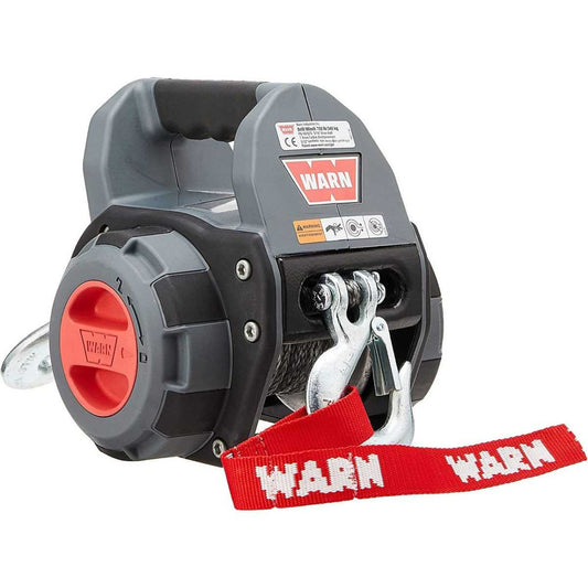 WARN 750lbs Handheld Portable Drill Powered Winch | 101575 | 40' (12. 2 m) Synthetic Rope