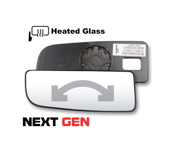 Clearview Next Gen mirror Lower Convex Mirror Kit [Next Gen; Heated] – component illustration