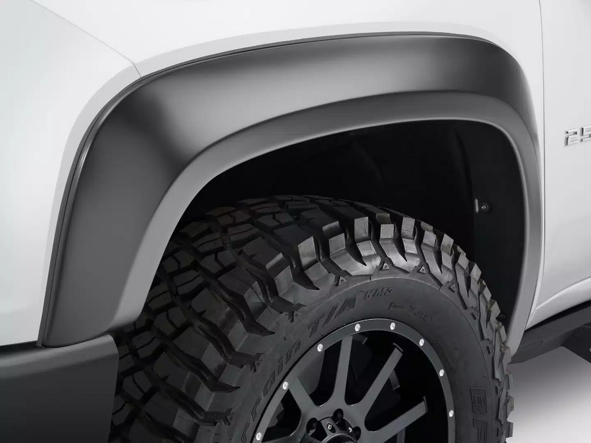 2.5" Extend-A-Fender Smooth Fender Flares, Black, Front & Rear