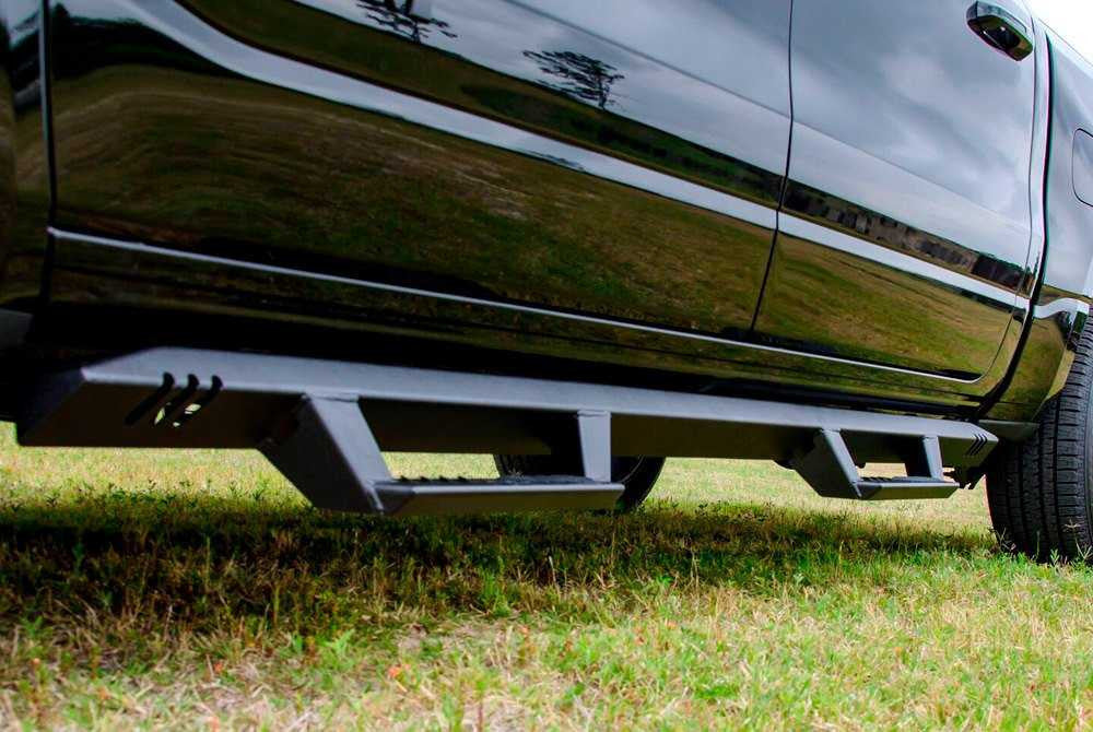 N-Fab EPYX Cab Length Side Steps Black Nerf Steps | Fits Ford F-150 / Lightning SuperCrew Cab Pickup