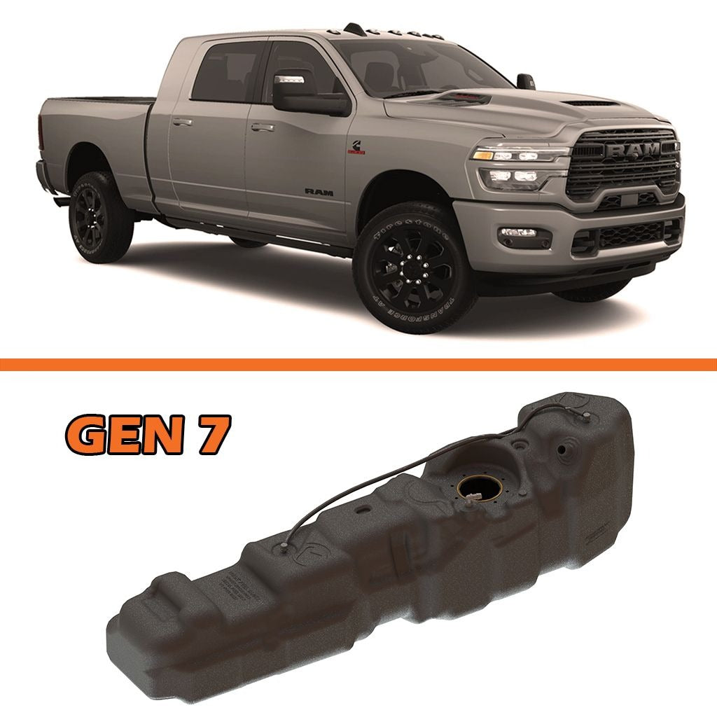 Mega Cab, Short Bed, Long Range Fuel Tank, 189L, 6'4 Tub