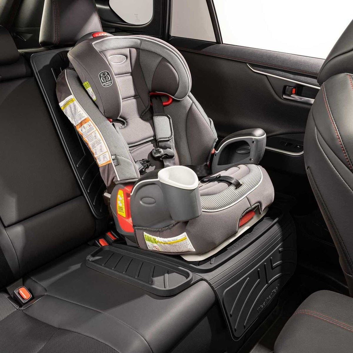 Weathertech Child Car Seat Protector with Seat Back - Black
