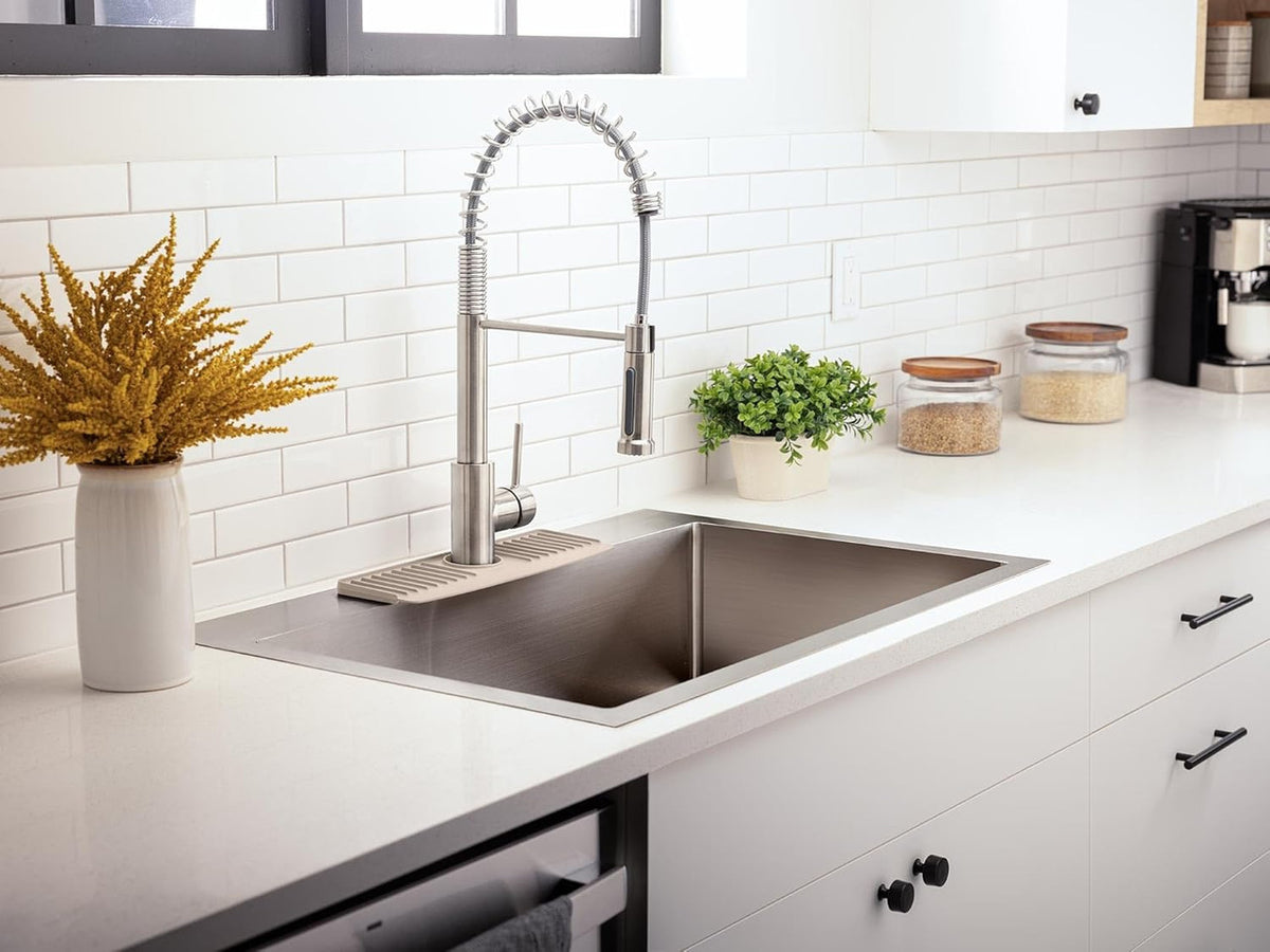WeatherTech Faucet Mat - Protect Your Kitchen & Bathroom Countertops - Tan/Sand