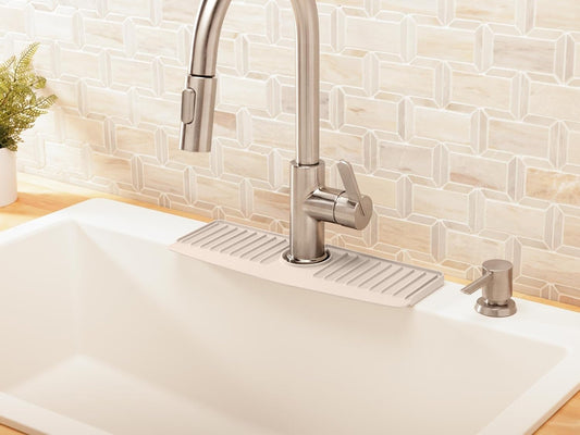 WeatherTech Faucet Mat - Protect Your Kitchen & Bathroom Countertops - Tan/Sand