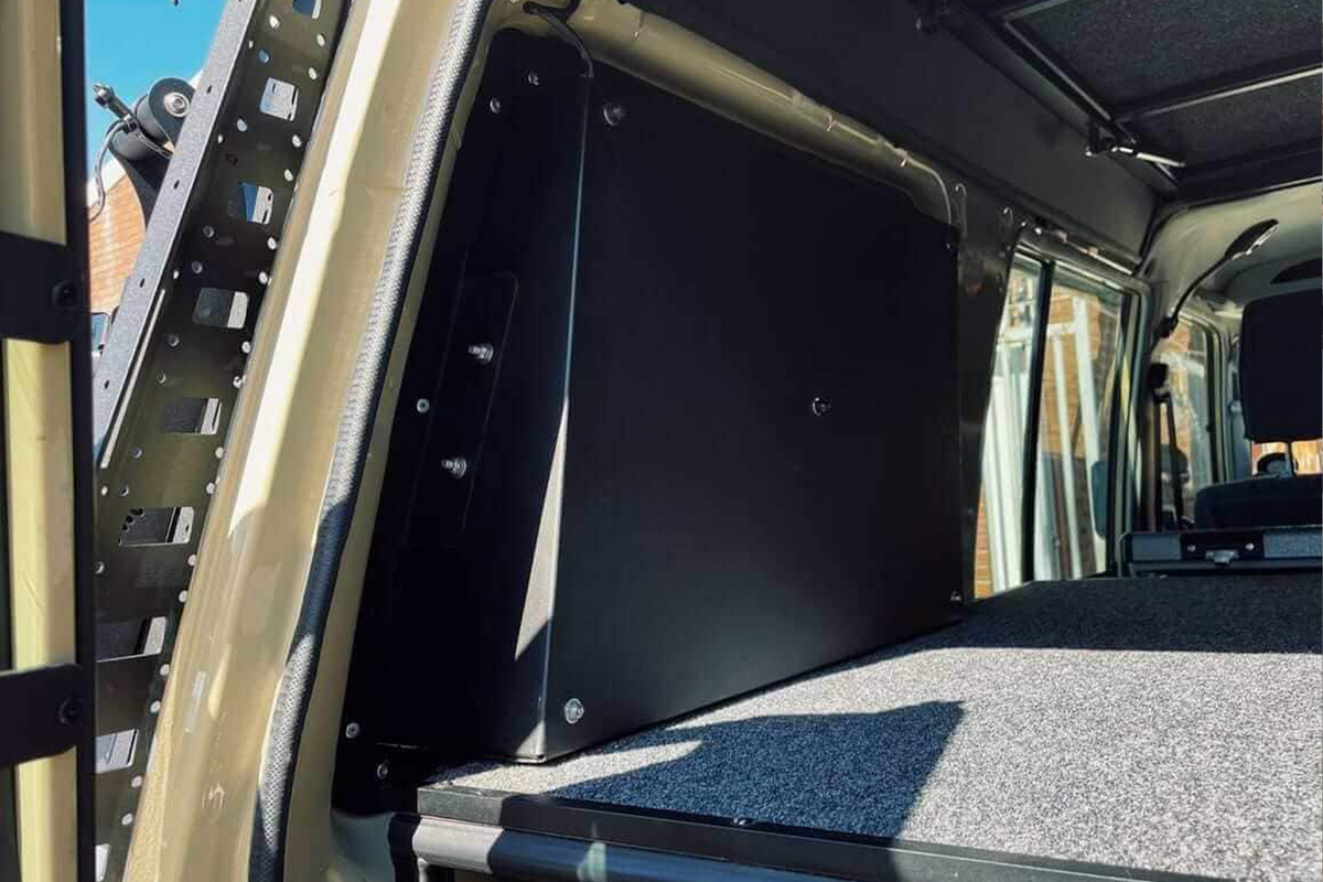 alu-cab Side Window Box for 76 Series Landcruiser