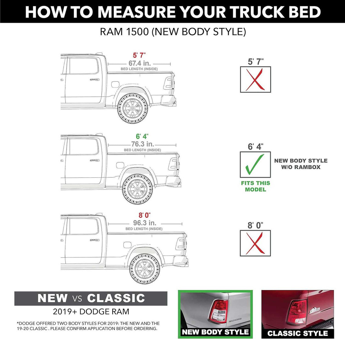 Extang Trifecta E-Series Soft Folding Tonneau Cover | RAM 1500/2500 6'4' Bed w/out rambox (2019+)