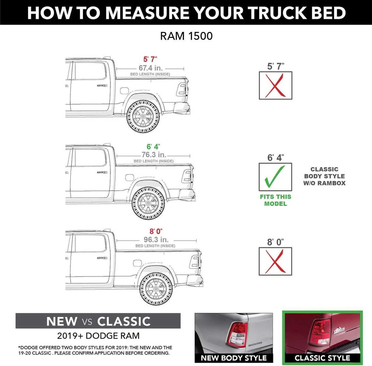 BAK BAKFlip MX4 Hard Folding Tonneau Cover | RAM 2500/3500 (6'4) - with RAMBOX