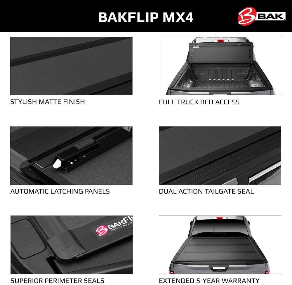 BAK BAKFlip MX4 Hard Folding Tonneau Cover | Fits Ford F-250 Super Duty
