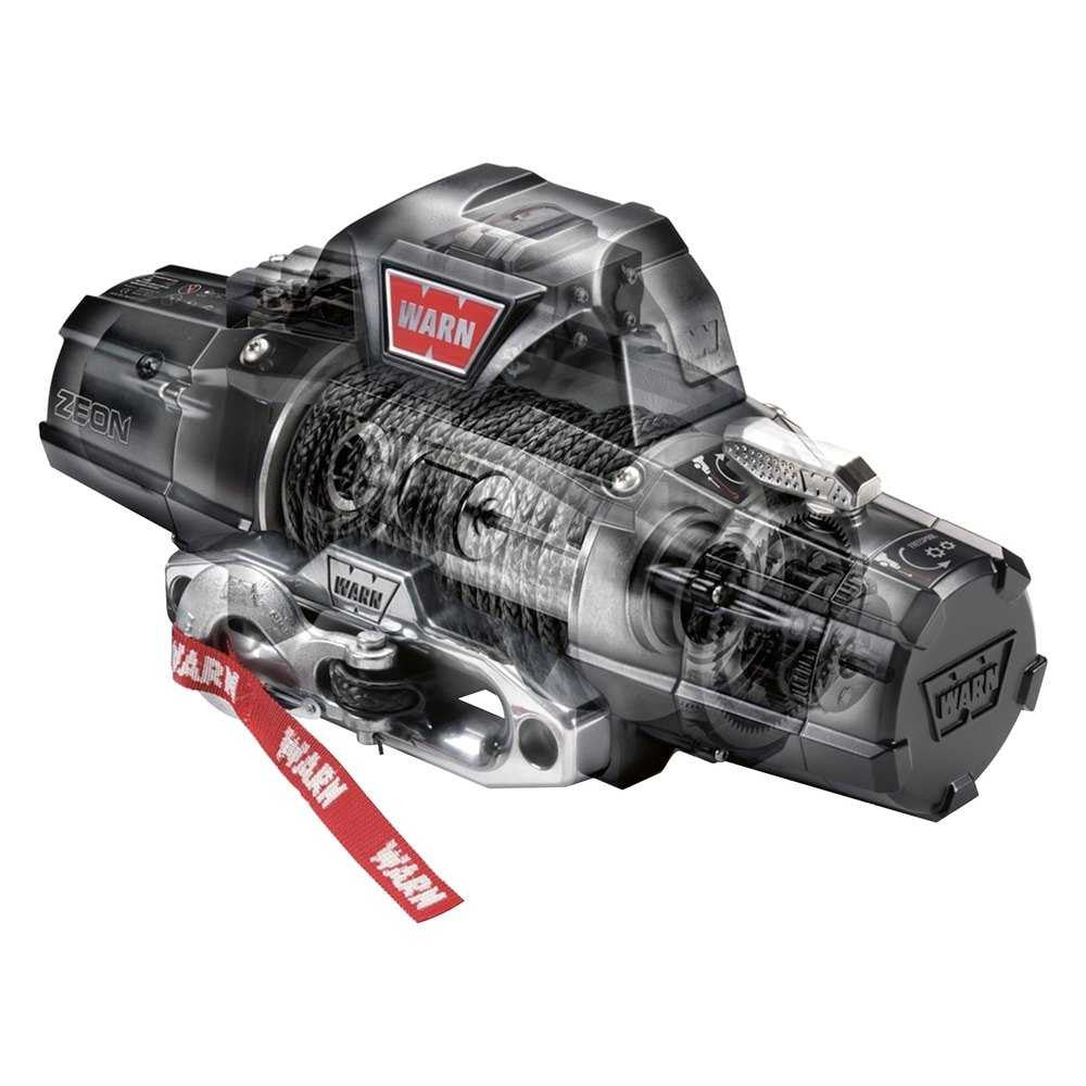 WARN ZEON 8-S 12V Electric Winch 8,000lbs | 89305 | Spydura Synthetic Rope (30m) Hawse Fairlead