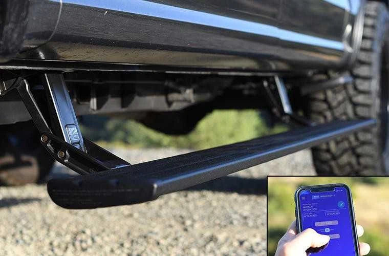 AMP Research PowerStep Smart Electric Running Boards | Power-Retractable Side Steps | RAM 1500 Rebel / 1500 DT Hurricane Mode