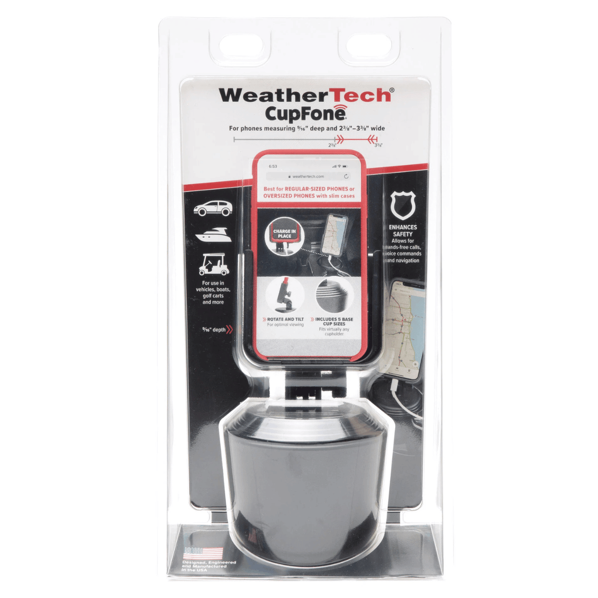 WeatherTech CupFone Car Mobile Phone Holder Mount