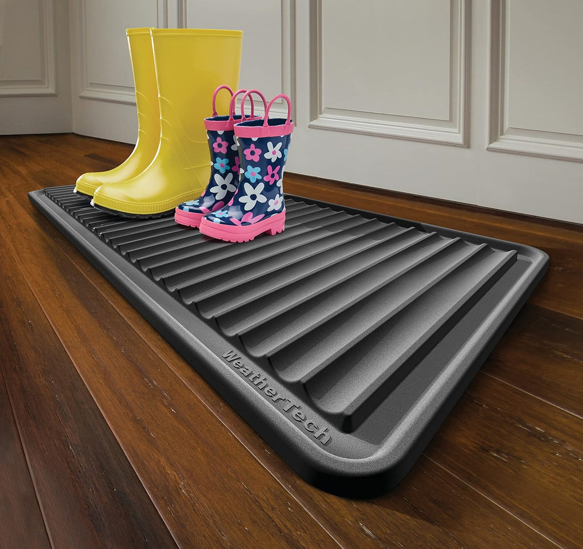 WeatherTech BootTray for Entryway - Durable Mat for Boots, Shoes, Traps Water and Dirt (16"x36") - Black