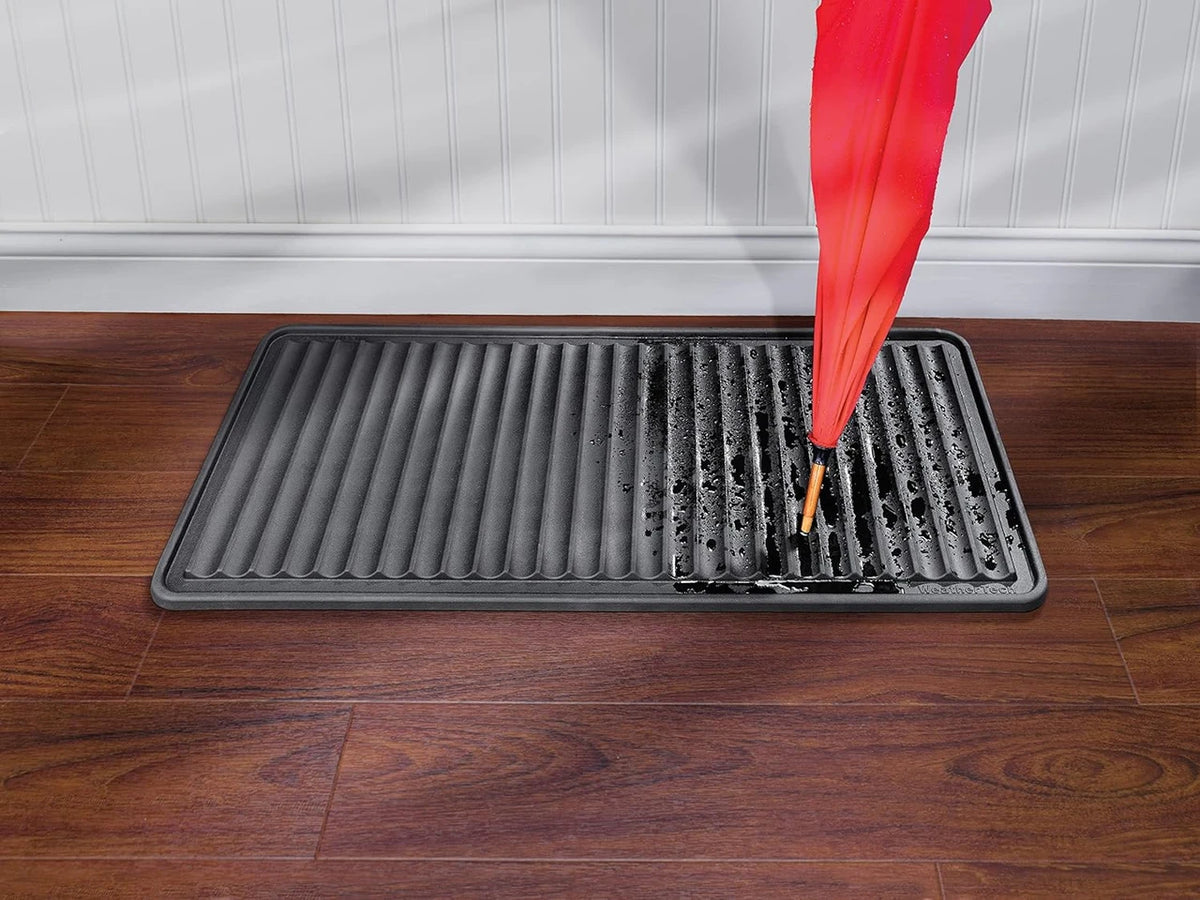 WeatherTech BootTray for Entryway - Durable Mat for Boots, Shoes, Traps Water and Dirt (16"x36") - Black
