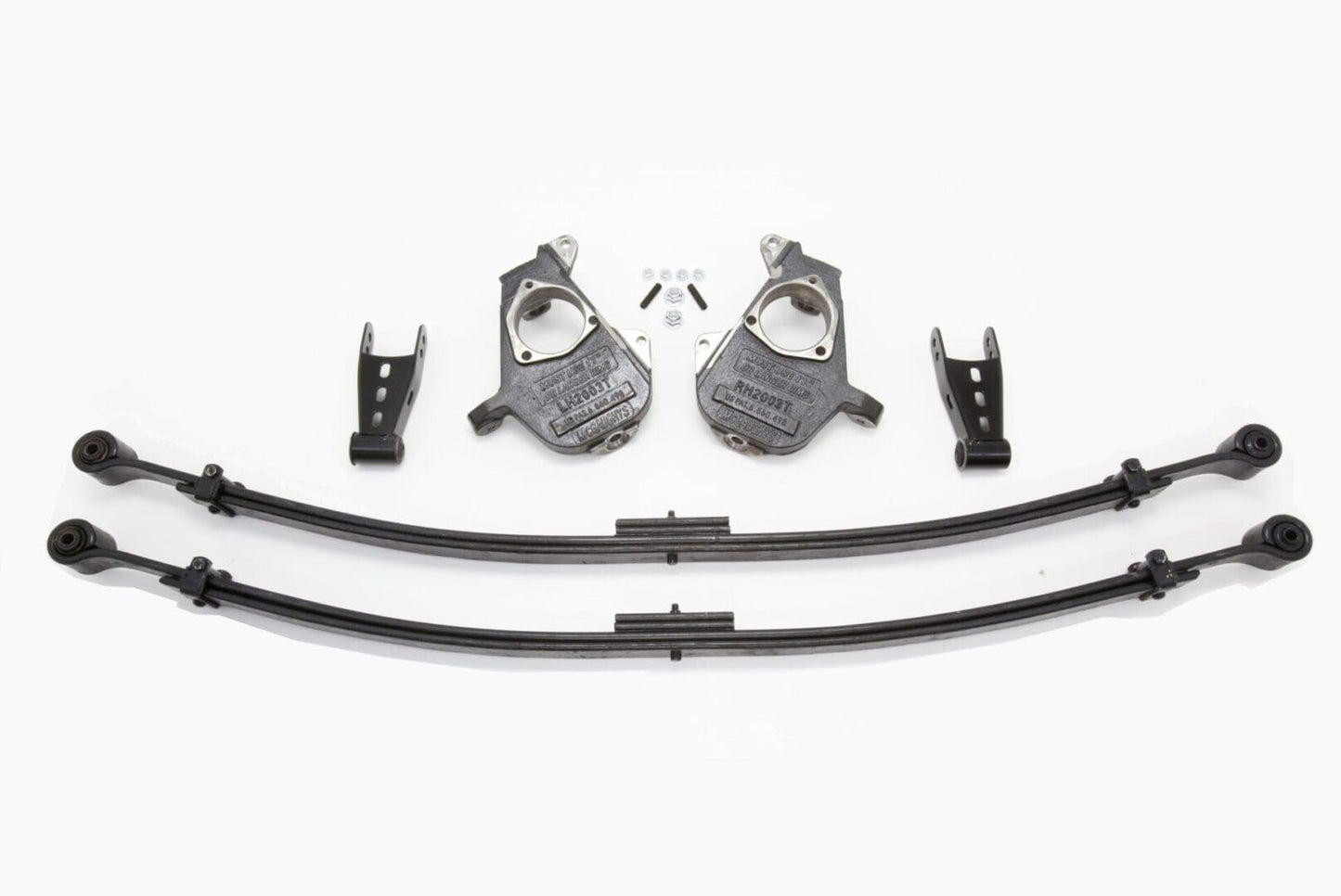 McGaughy's 2/4 Inch Spindle/Leaf Spring Lowering Kit 1999-2006 Silverado/Sierra 1500 2WD with C-Style Spindles - 93042