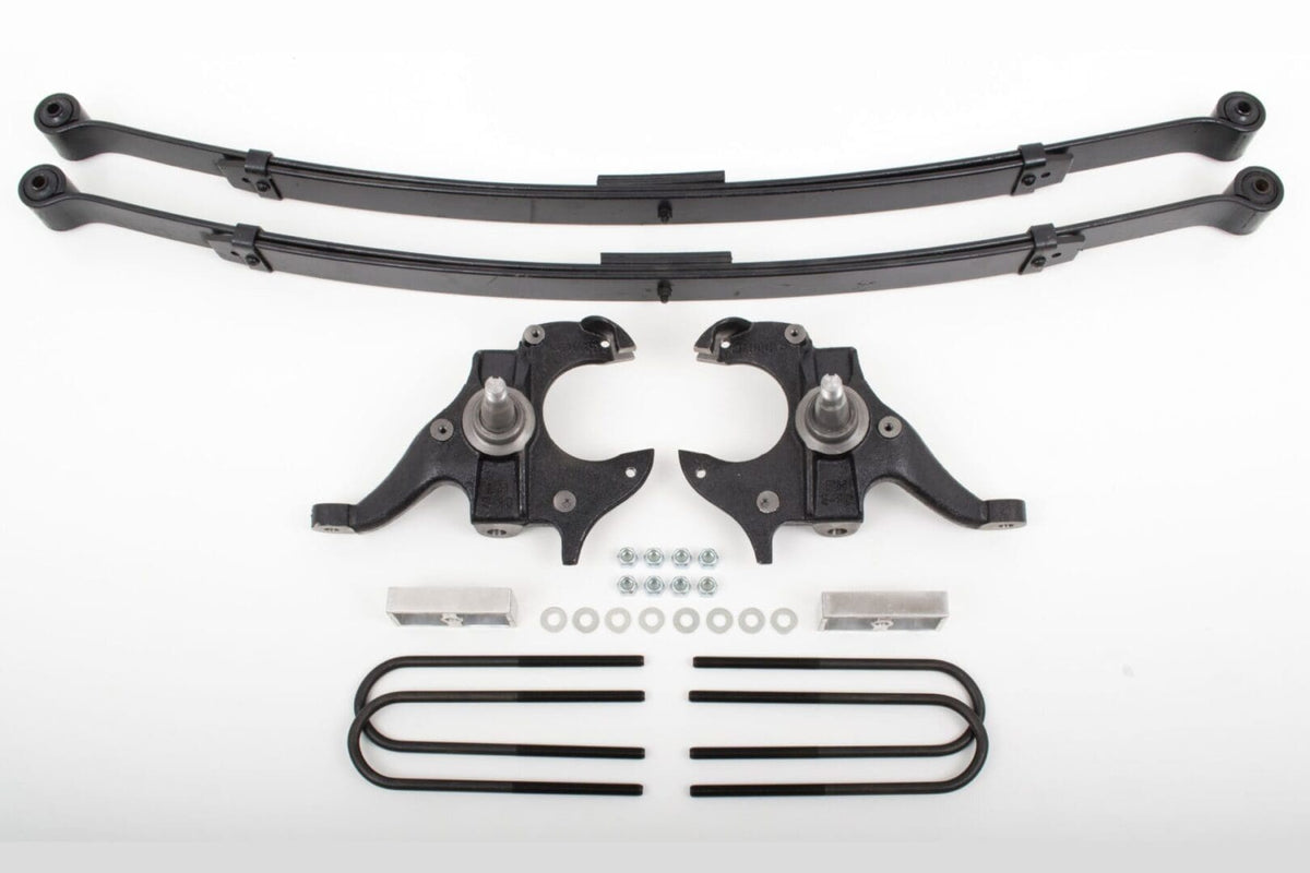 McGaughy's 2/4 Inch Spindle/Leaf Spring Lowering Kit 1982-2003 S10/Sonoma 1984-1997 Blazer/Jimmy 2WD - 93108