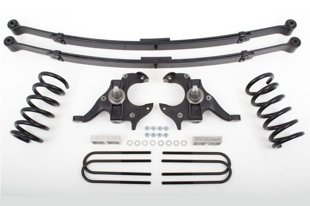 McGaughy's 4/4 Inch Spindle/Leaf Spring Lowering Kit 1982-2003 S10/Sonoma 2WD Regular Cab - 93114