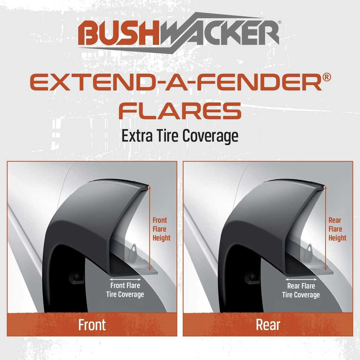 Bushwacker Extend A Fender Flares | Chevrolet Silverado 2500HD (2021+) | Front Only (2pc)