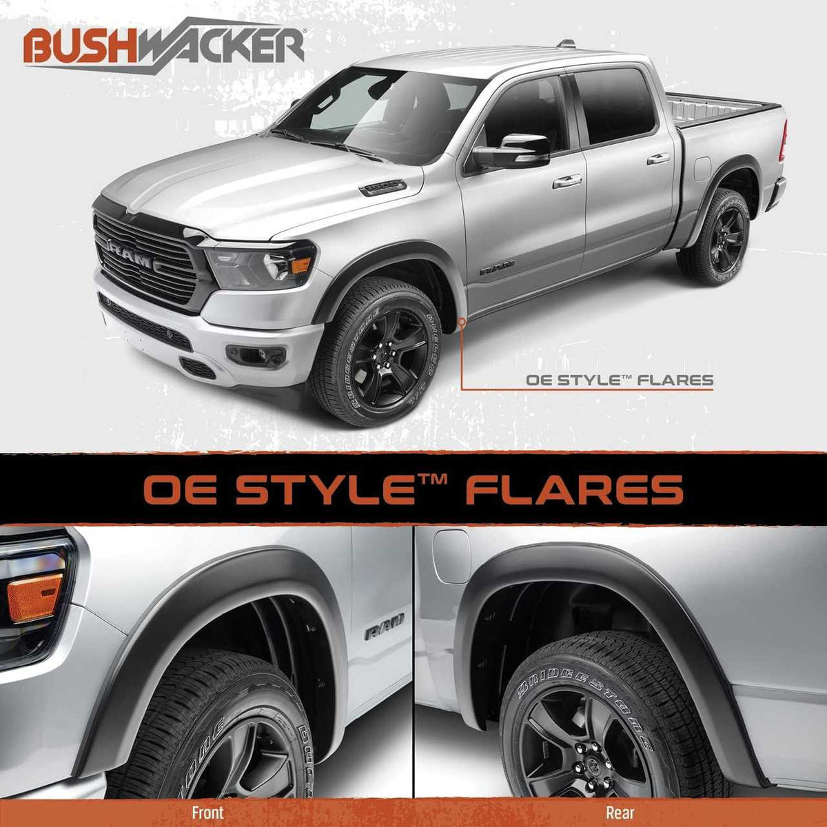 Bushwacker OE Style Fender Flares Fits RAM 1500 DS - Front & Rear (4PC)
