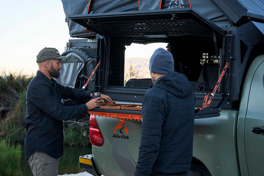alu-cab Camper MaxTrax Fold-Out Side Table
