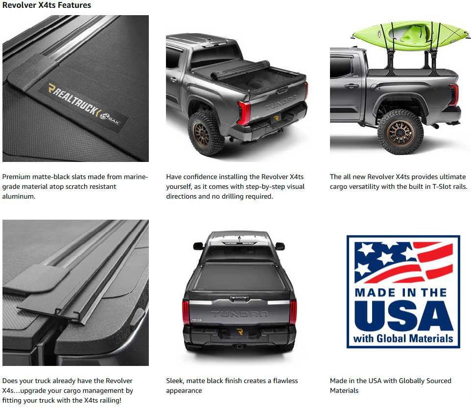 BAK Revolver X4TS Hard Rolling Truck Bed Tonneau Cover w/ T-Slot Rails | Ford F-150 6'5" Bed