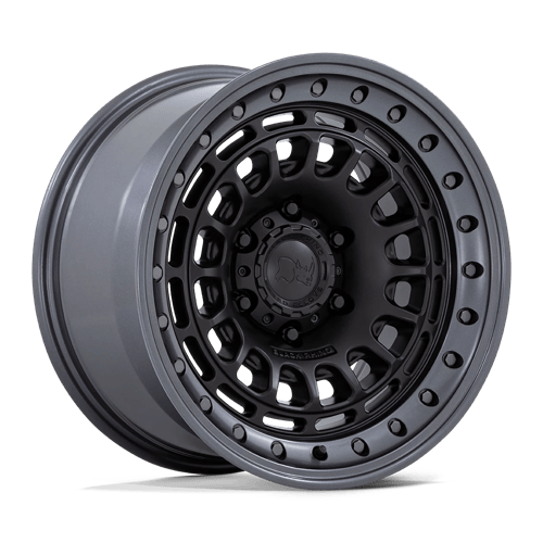 Black Rhino BR014 SAHARA MATTE BLACK W/ GUNMETAL LIP wheel