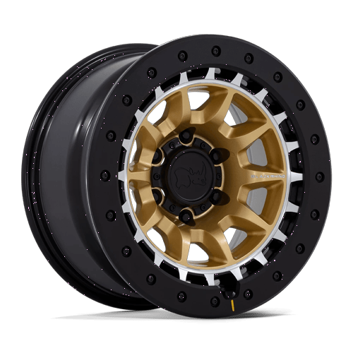 Black Rhino BR016 TUSK MATTE GOLD W/ MACHINED RING wheel