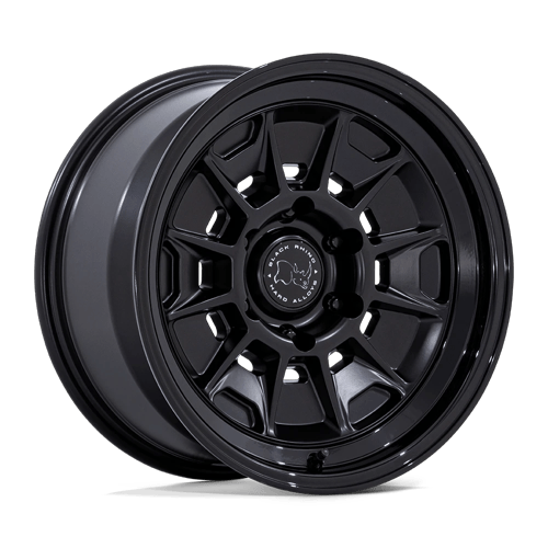 Black Rhino BR021 MONDO MATTE BLACK W/ GLOSS BLACK LIP wheel