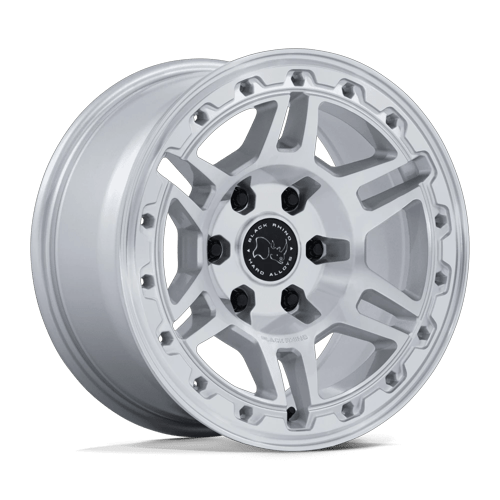 Black Rhino BR039 VANGUARD GLOSS SILVER W/ MACHINED FACE wheel
