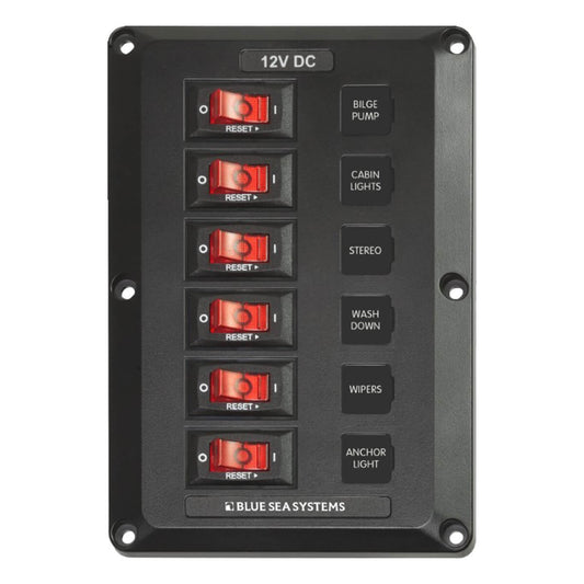 6 Position, BelowDeck Circuit Breaker Panel