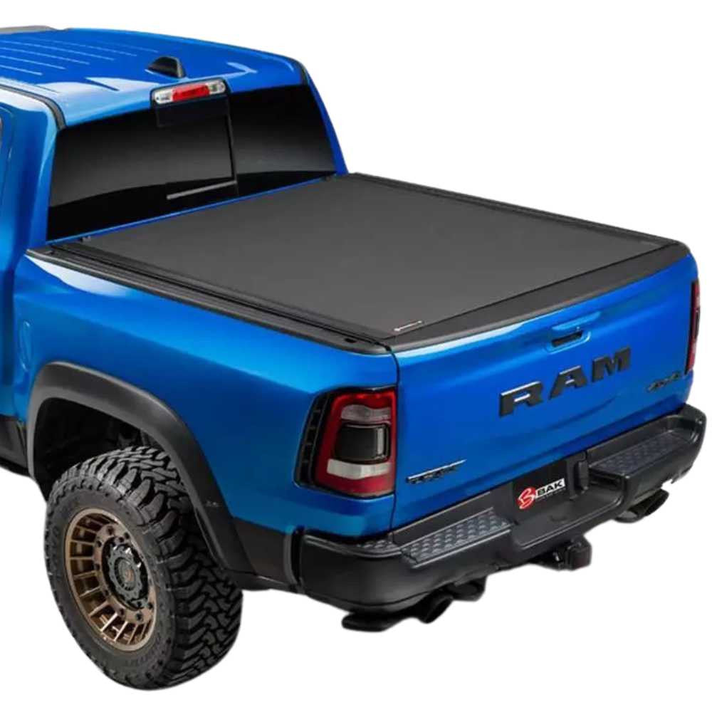 BAK Revolver X4TS Hard Rolling Truck Bed Tonneau Cover w/ T-Slot Rails | Fits RAM 1500 DT/TRX 5'7 Bed w/o Rambox