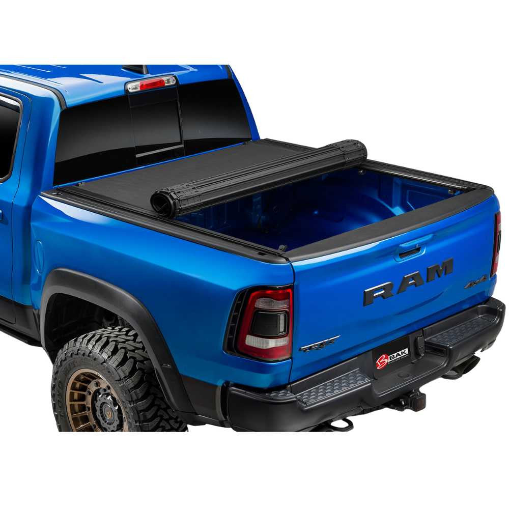 BAK Revolver X4TS Hard Rolling Truck Bed Tonneau Cover w/ T-Slot Rails | Fits RAM 1500 DT/TRX 5'7 Bed w/o Rambox
