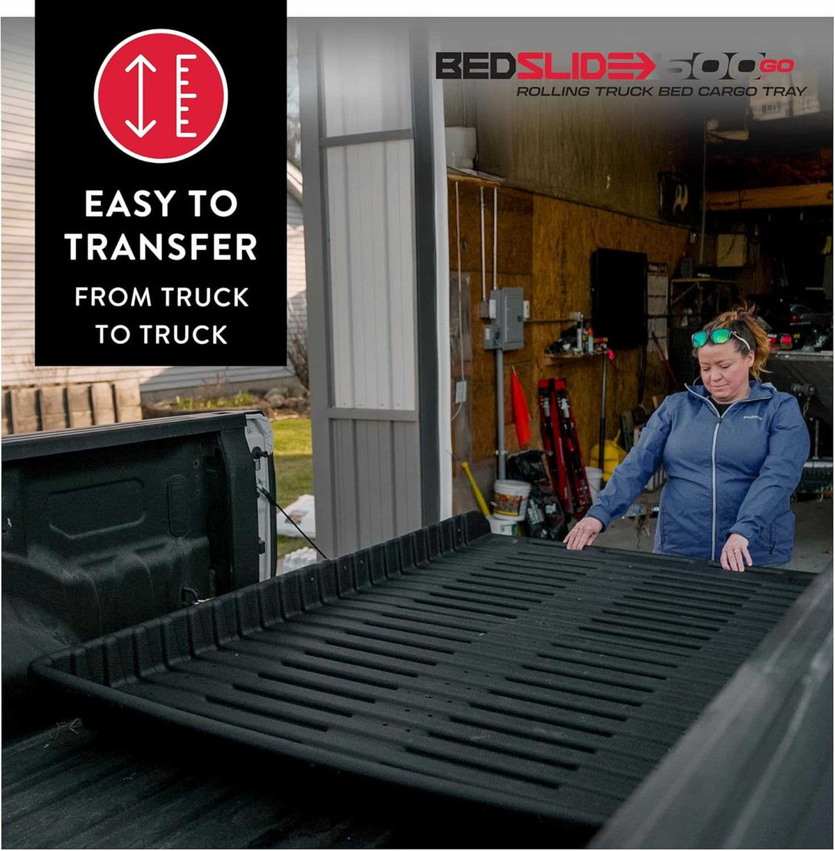 Bedslide 500Go Cargo Tray | Fits 62" - 74" Full Size Truck Beds
