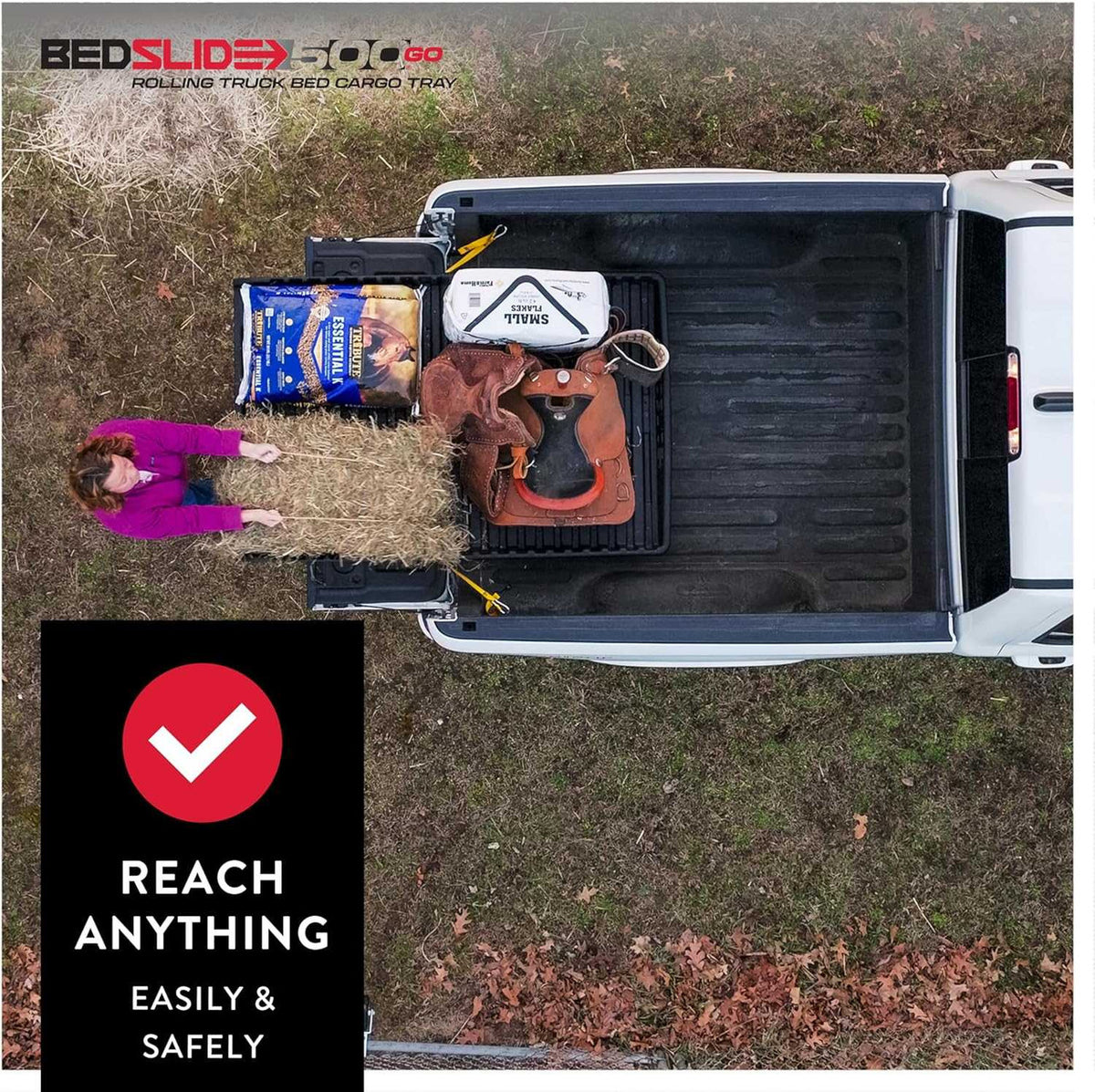 Bedslide 500Go Cargo Tray | Fits 62" - 74" Full Size Truck Beds
