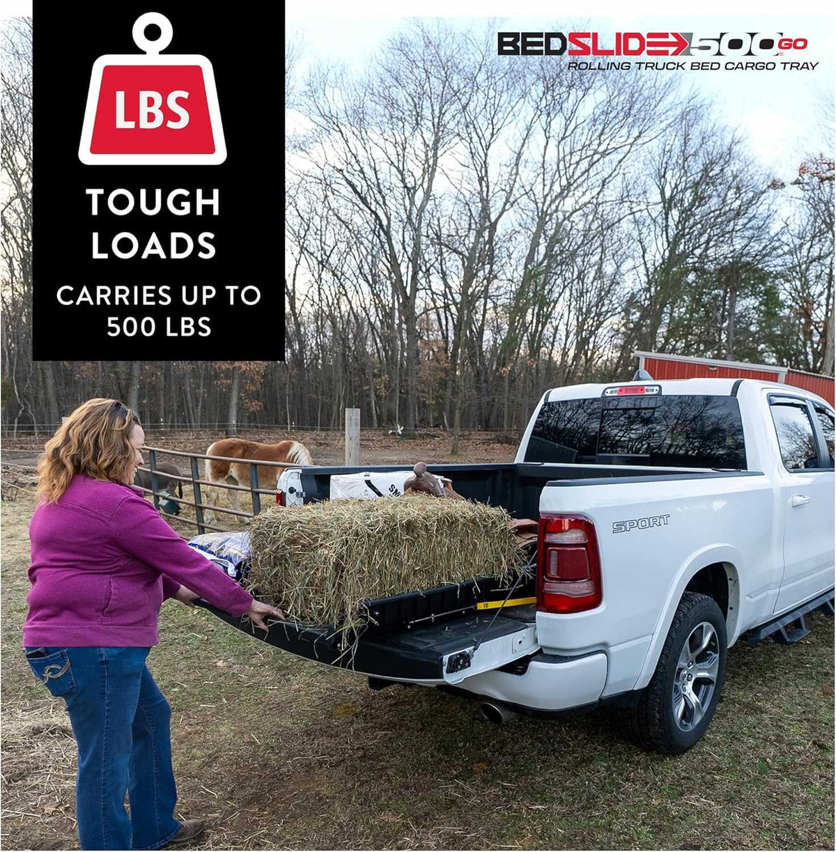 Bedslide 500Go Cargo Tray | Fits 62" - 74" Full Size Truck Beds