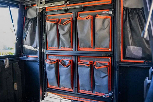 alu-cab Canvas Bags at Rear Door