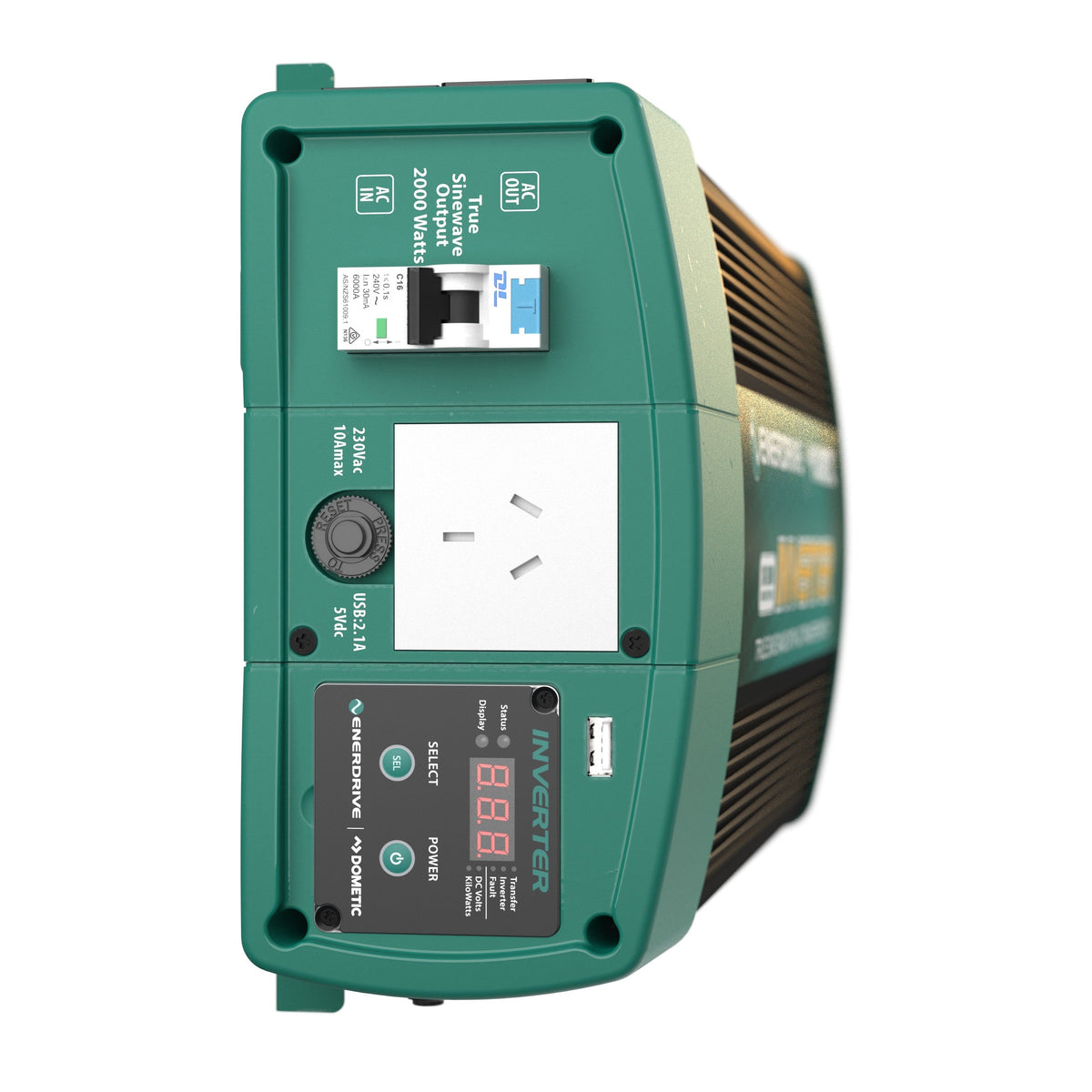 2000W 24V True Sine Wave Inverter with AC Transfer & Safety Switch - image 4