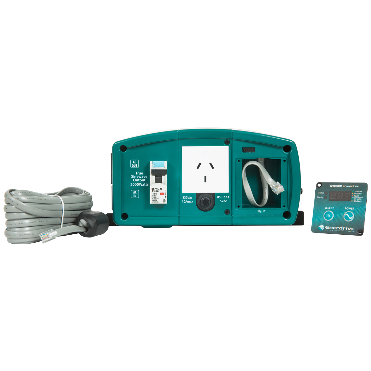 2000W 24V True Sine Wave Inverter with AC Transfer & Safety Switch - image 5