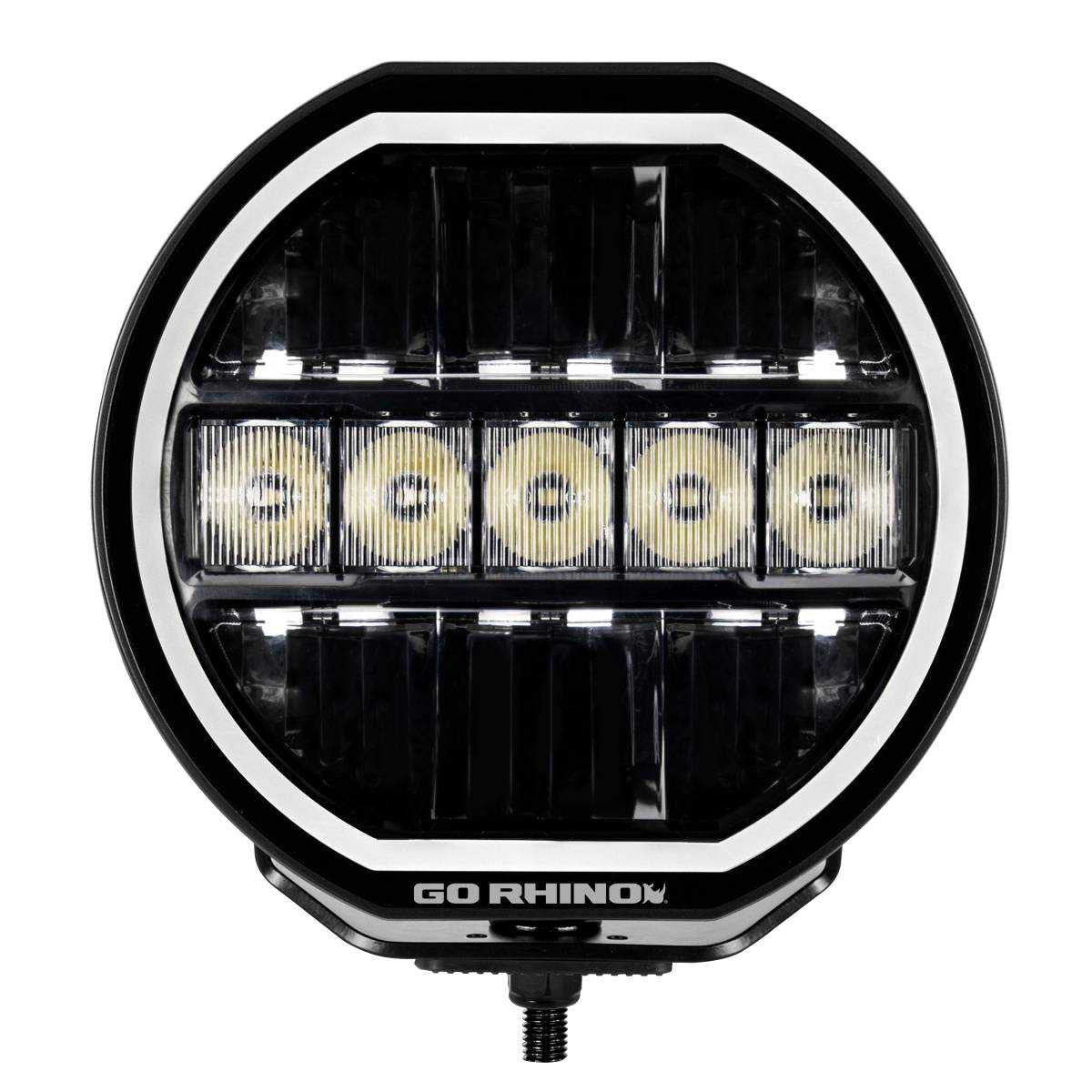 Go Rhino Xplor Blackout Series Maxline Hi/Low LED Round Light | 7"