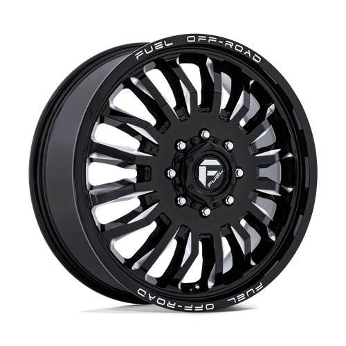 Fuel Off-Road D868 ARC DUALLY GLOSS BLACK MILLED wheel