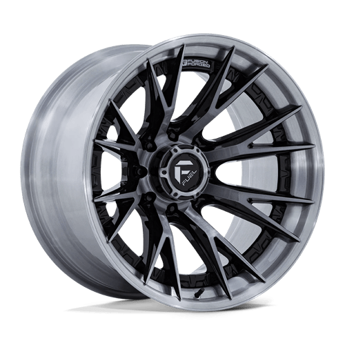 Fuel Off-Road FC402 CATALYST GLOSS BLACK W/ BRUSHED GRAY TINT FACE & LIP wheel