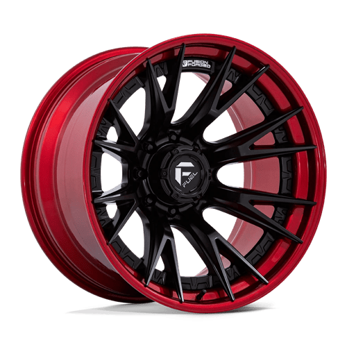 Fuel Off-Road FC402 CATALYST MATTE BLACK W/ CANDY RED LIP wheel