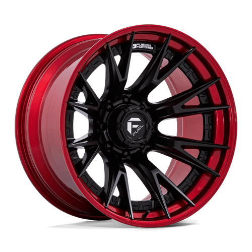 Fuel Off-Road FC402 CATALYST | MATTE BLACK W/ CANDY RED LIP