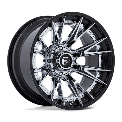 Fuel Off-Road FC402 CATALYST CHROME W/ GLOSS BLACK LIP wheel