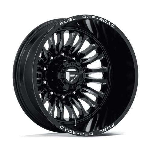 Fuel Off-Road D868 ARC DUALLY GLOSS BLACK MILLED wheel