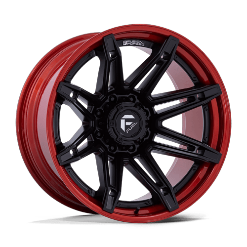 Fuel Off-Road FC401 BRAWL | MATTE BLACK W/ CANDY RED LIP wheel