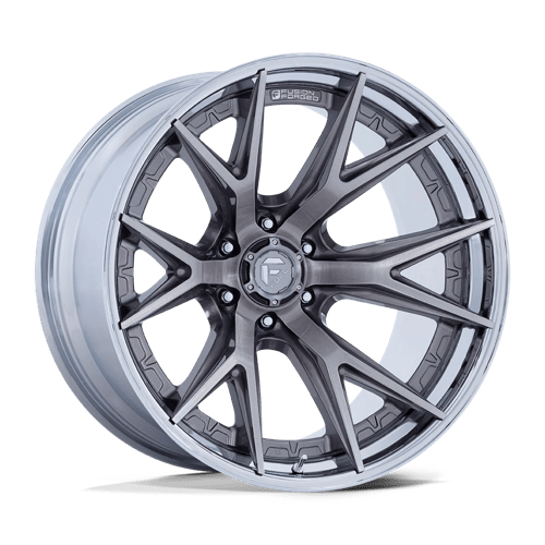 Fuel Off-Road FC402 CATALYST PLATINUM W/ CHROME LIP wheel