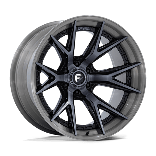 Fuel Off-Road FC402 CATALYST GLOSS BLACK W/ BRUSHED GRAY TINT FACE & LIP wheel