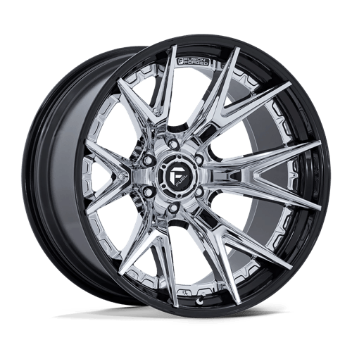 Fuel Off-Road FC402 CATALYST CHROME W/ GLOSS BLACK LIP wheel